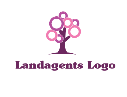 circles on tree logo