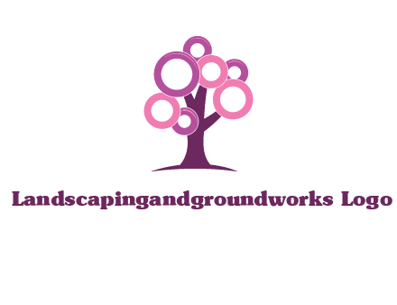 circles on tree logo