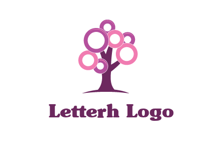 circles on tree logo