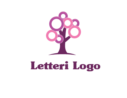 circles on tree logo
