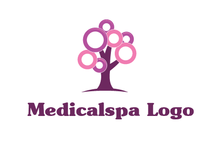 circles on tree logo