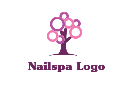 circles on tree logo