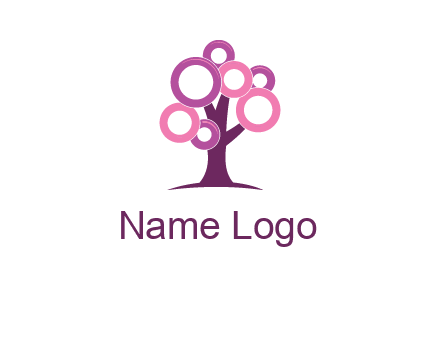 circles on tree logo