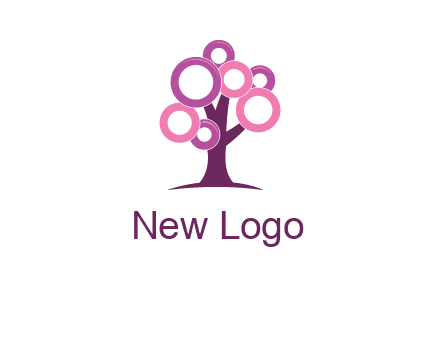 circles on tree logo