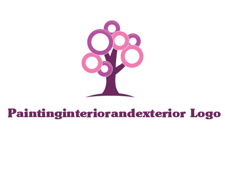 circles on tree logo