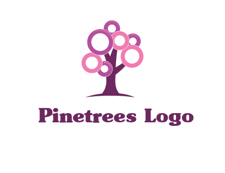 circles on tree logo