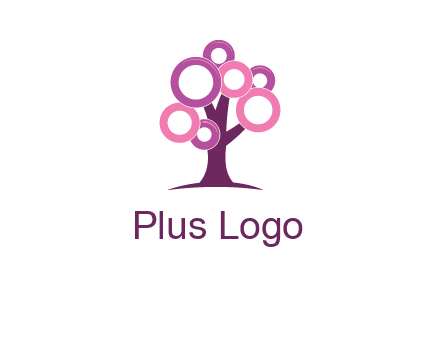 circles on tree logo