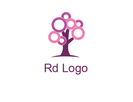 circles on tree logo