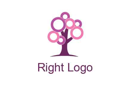 circles on tree logo