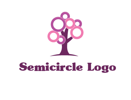 circles on tree logo