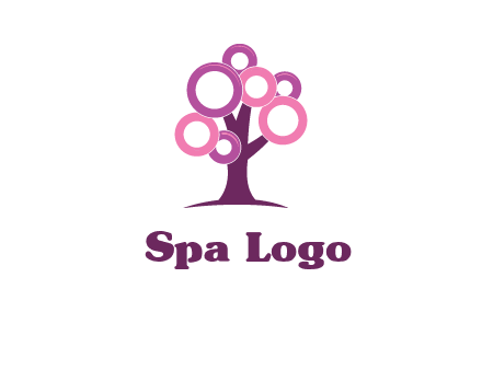 circles on tree logo