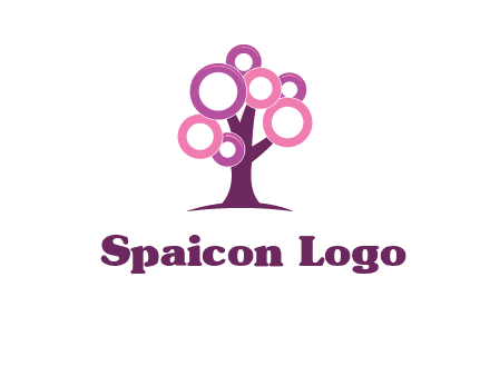 circles on tree logo