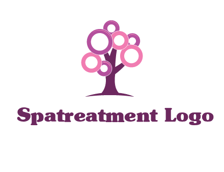 circles on tree logo