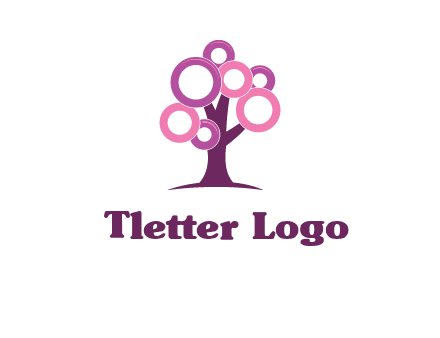 circles on tree logo