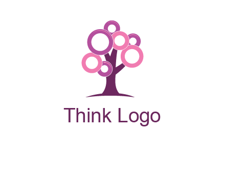 circles on tree logo
