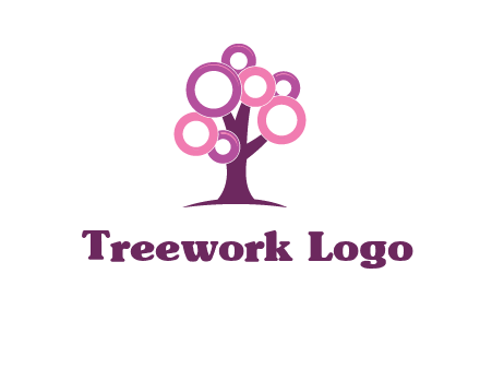 circles on tree logo