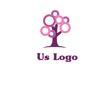 circles on tree logo