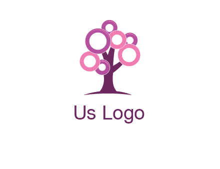 circles on tree logo