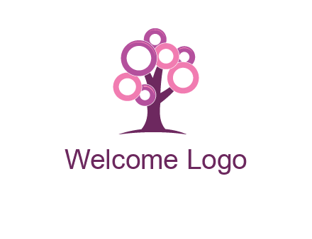 circles on tree logo