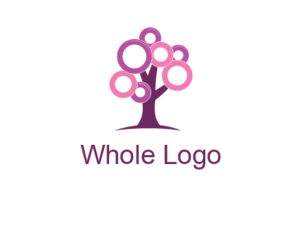 circles on tree logo