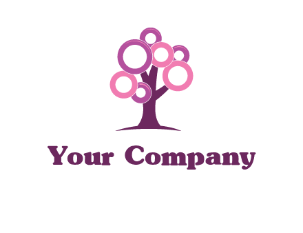 circles on tree logo