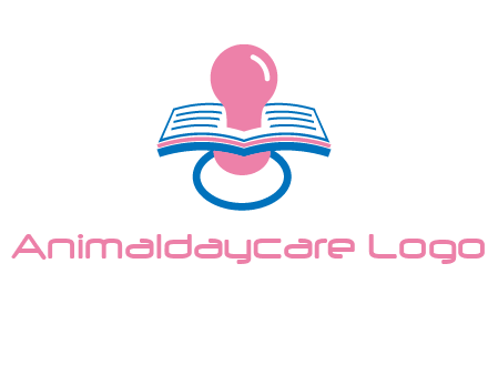 pacifier inserted in a book