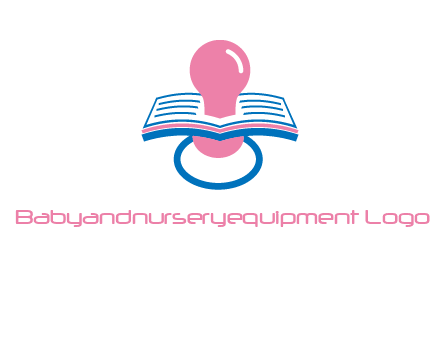 pacifier inserted in a book