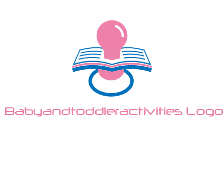 pacifier inserted in a book