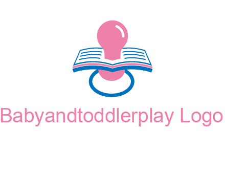 pacifier inserted in a book