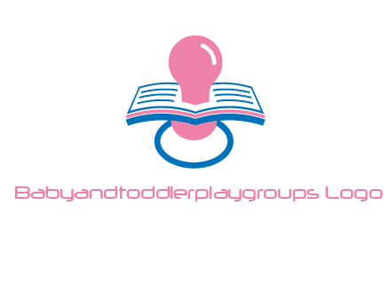 pacifier inserted in a book