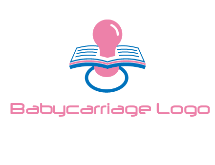 pacifier inserted in a book