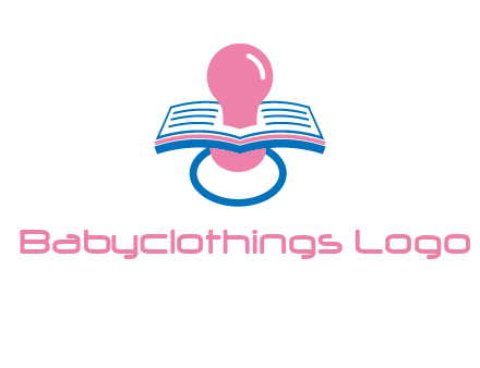 pacifier inserted in a book