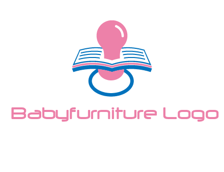 pacifier inserted in a book