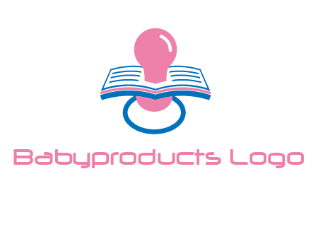 pacifier inserted in a book