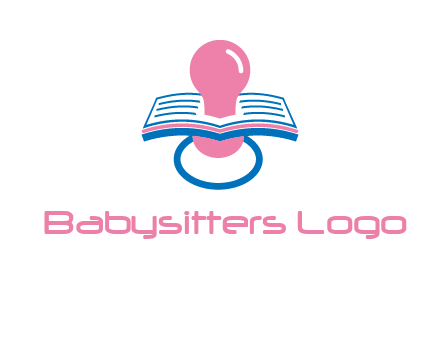 pacifier inserted in a book