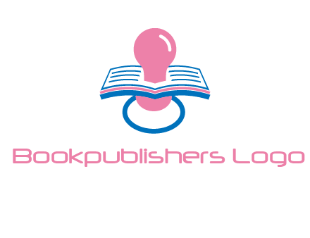 pacifier inserted in a book