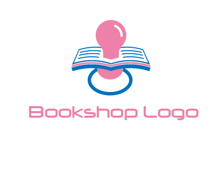 pacifier inserted in a book