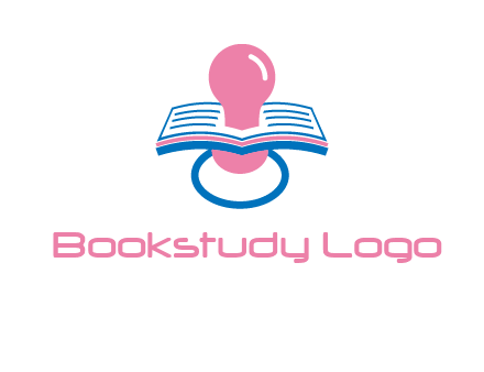 pacifier inserted in a book