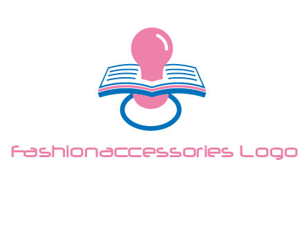 pacifier inserted in a book
