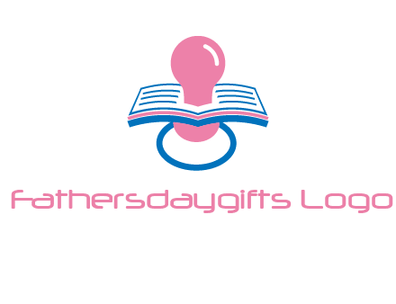 pacifier inserted in a book