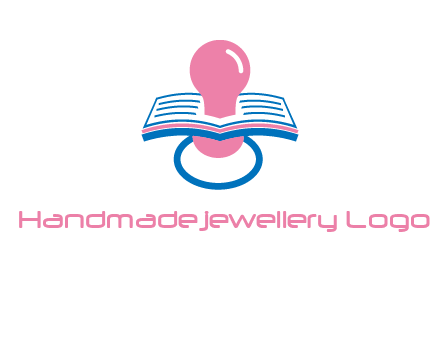 pacifier inserted in a book