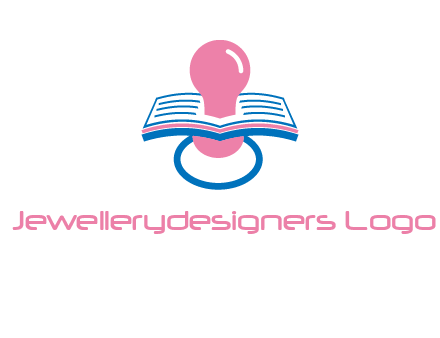 pacifier inserted in a book