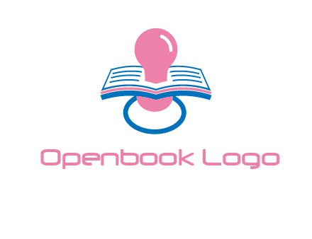 pacifier inserted in a book