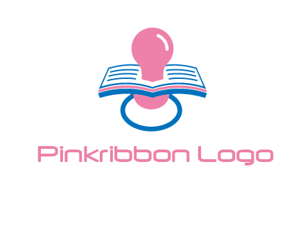pacifier inserted in a book