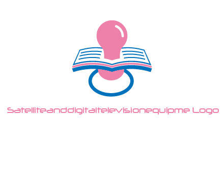 pacifier inserted in a book