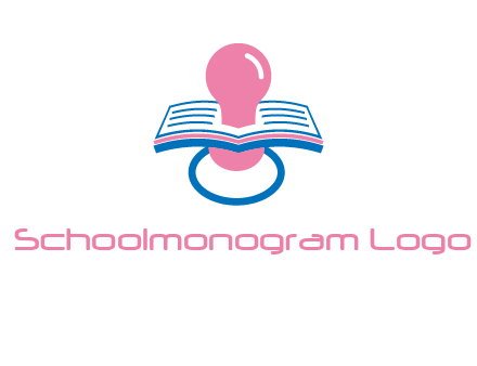 pacifier inserted in a book