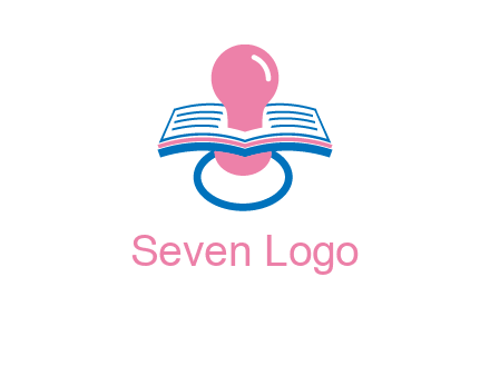 pacifier inserted in a book