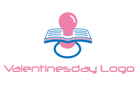 pacifier inserted in a book