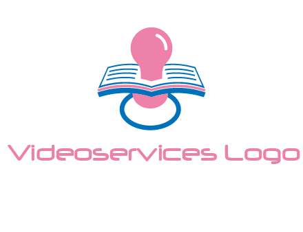 pacifier inserted in a book