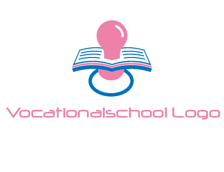 pacifier inserted in a book